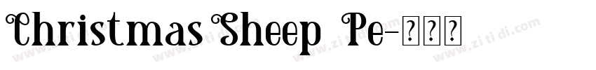Christmas Sheep   Pe字体转换